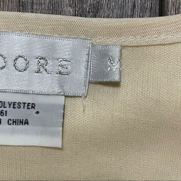 Adore Sequin Sleeveless Retro Dress Orange Cream Tan Black Turquoise Size Medium - Picture 13 of 13